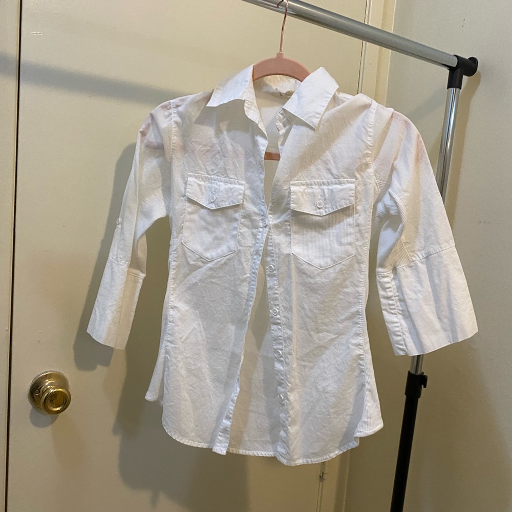 White woman blouse